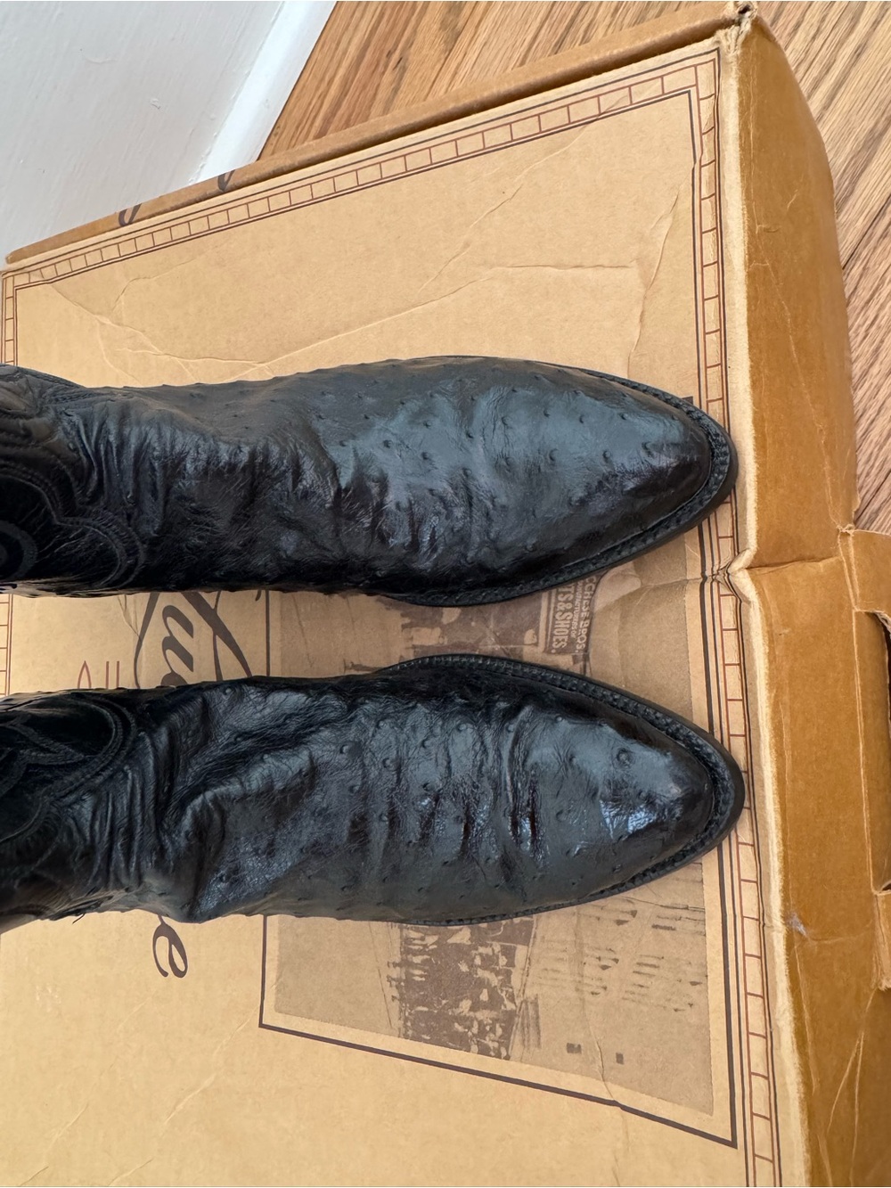 Classic NWT Black Luxury Lucchese Boots with Embroidery BEAUTIFUL 8 - Picture 2 of 8